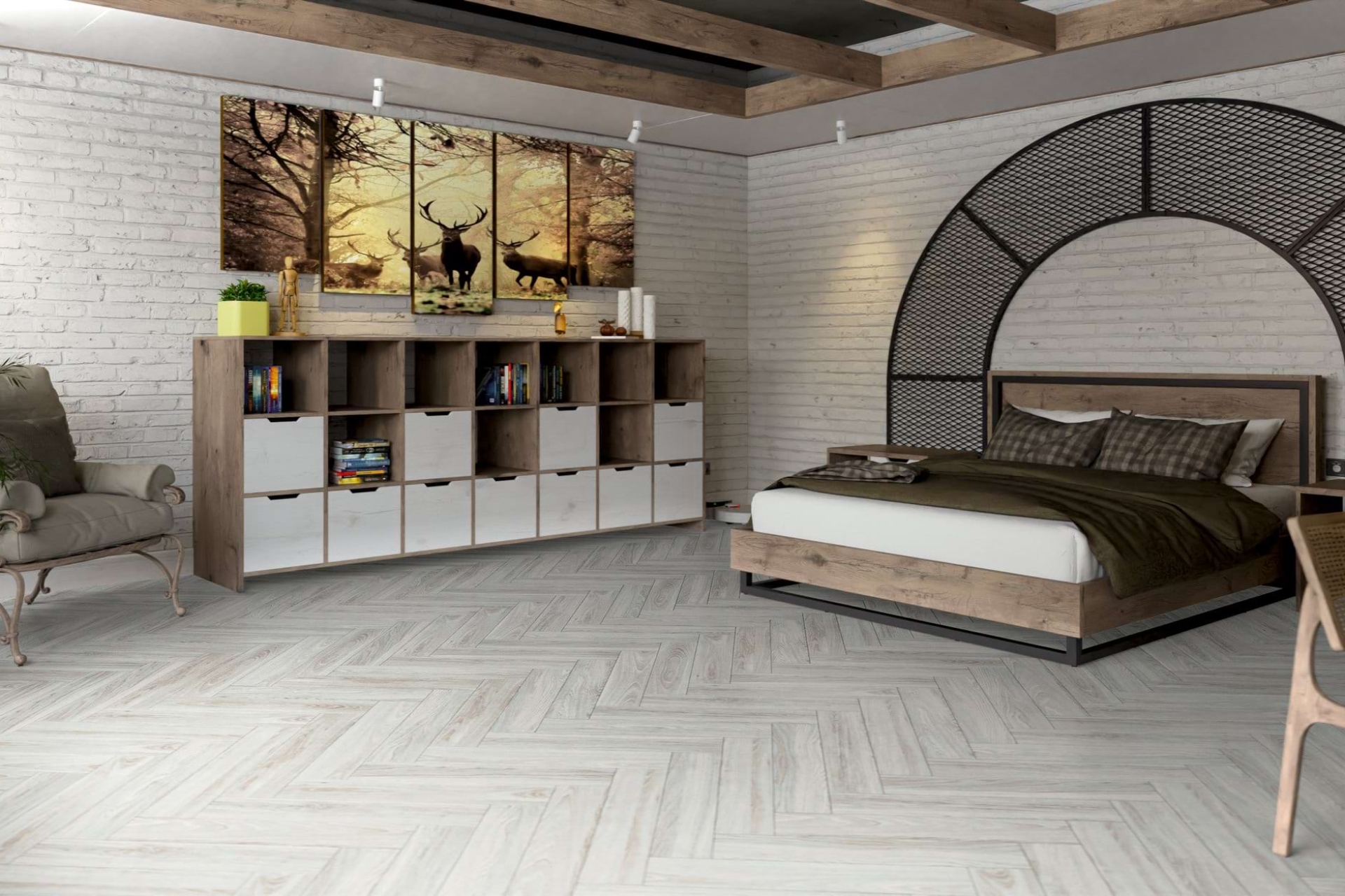 Инженерный паркет «Damy Floor» Ванильный (укладка елочкой) — купить в Тольятти