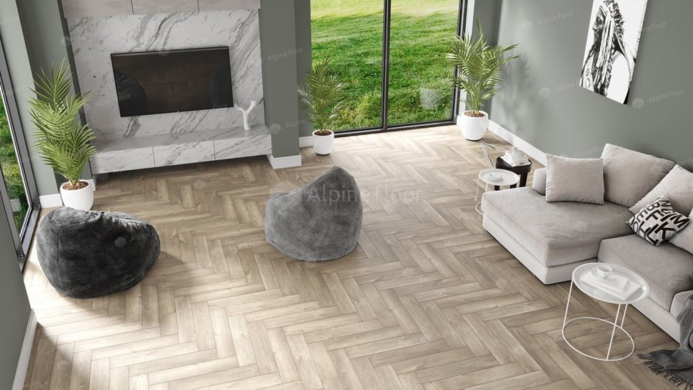 Виниловая плитка "Alpine Floor" Parquet LVT Дуб Натуральный Отбеленный (590*118*2,5 мм) — купить в Тольятти