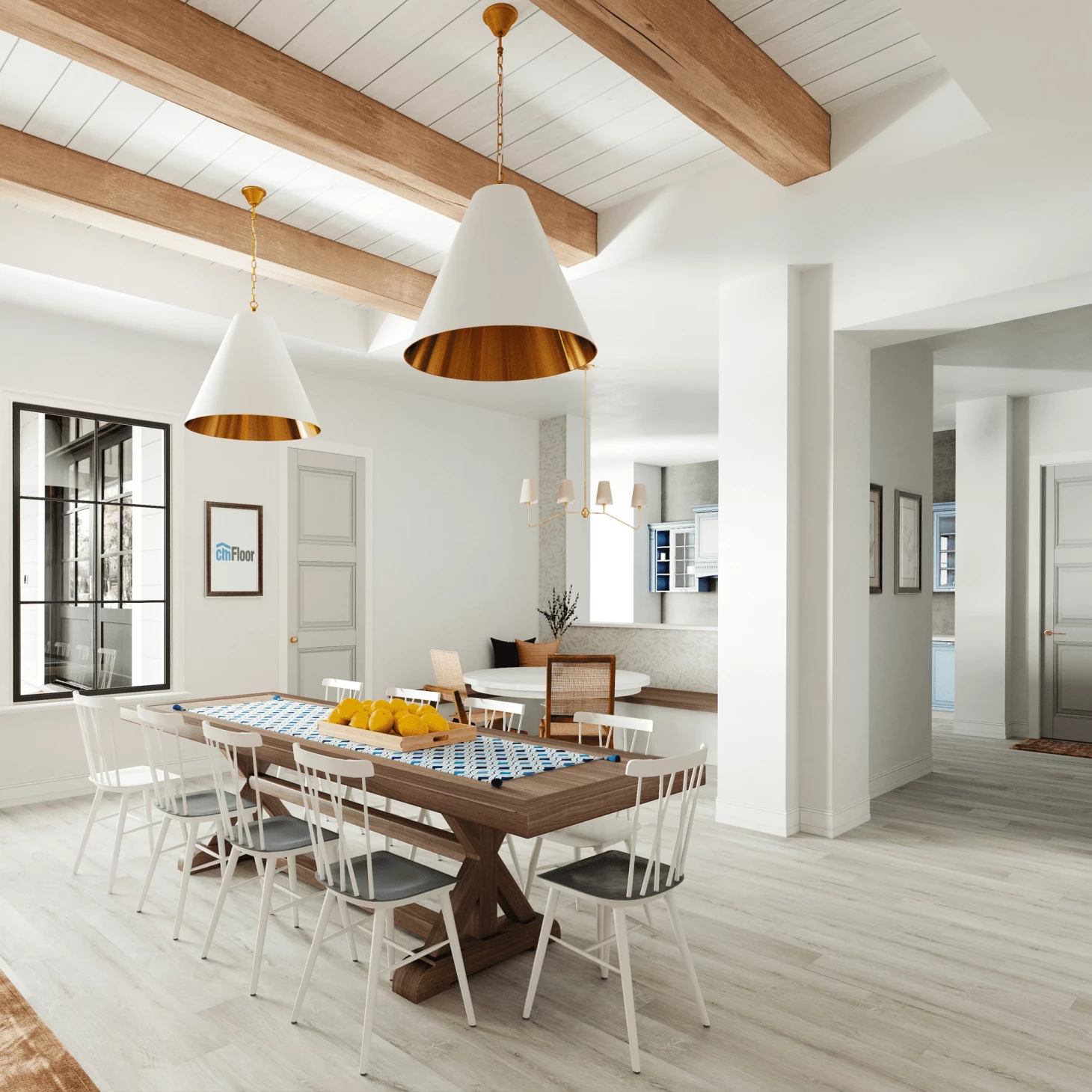 SPC плитка для пола Дуб Ледяной (1220*180*4 мм) — купить в Тольятти